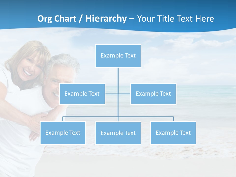A Man And Woman Are Hugging On The Beach PowerPoint Template