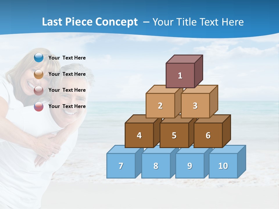 A Man And Woman Are Hugging On The Beach PowerPoint Template