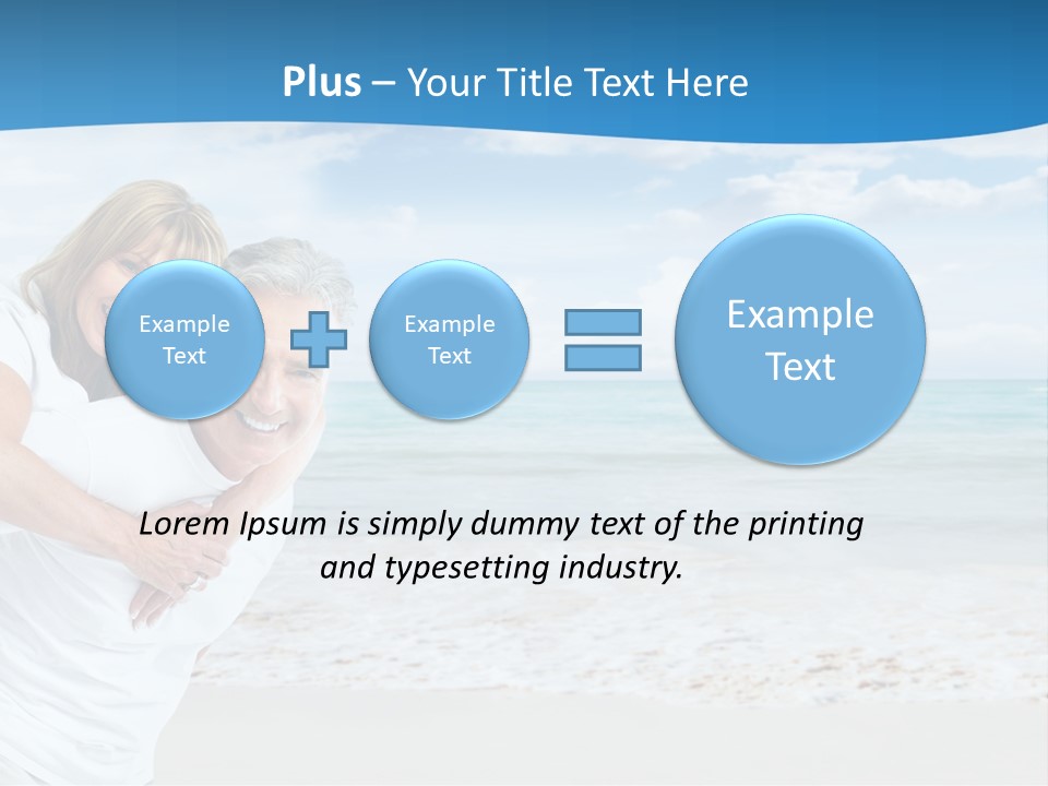 A Man And Woman Are Hugging On The Beach PowerPoint Template