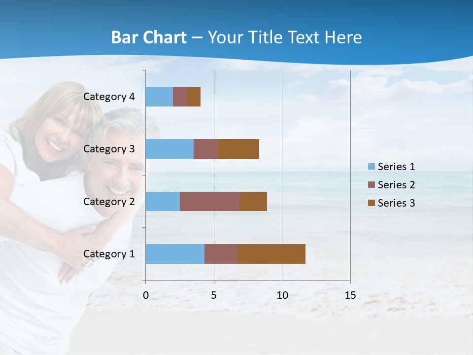 A Man And Woman Are Hugging On The Beach PowerPoint Template