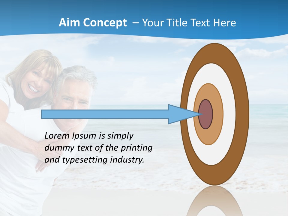 A Man And Woman Are Hugging On The Beach PowerPoint Template