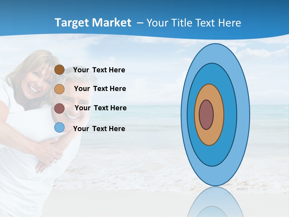 A Man And Woman Are Hugging On The Beach PowerPoint Template