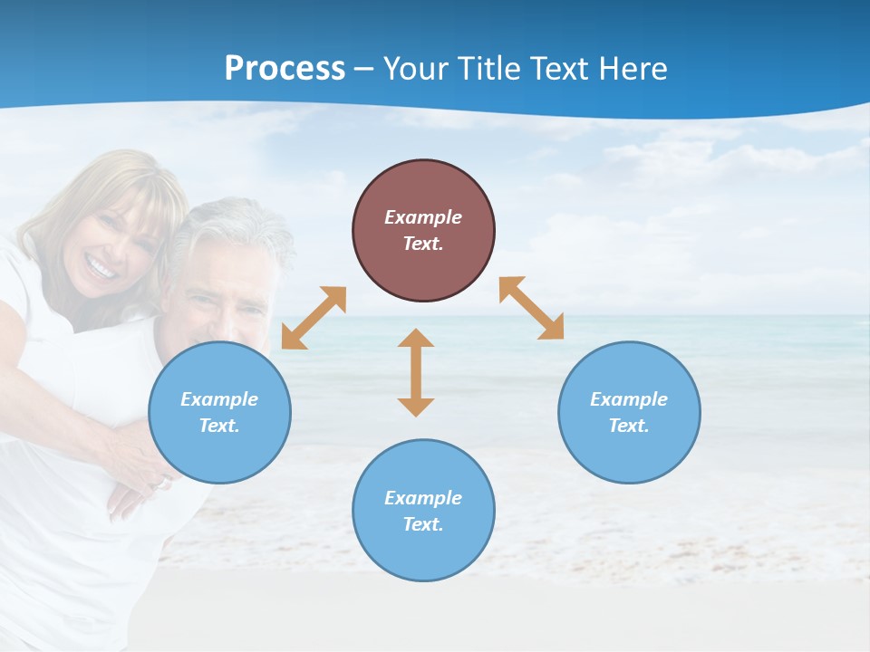 A Man And Woman Are Hugging On The Beach PowerPoint Template