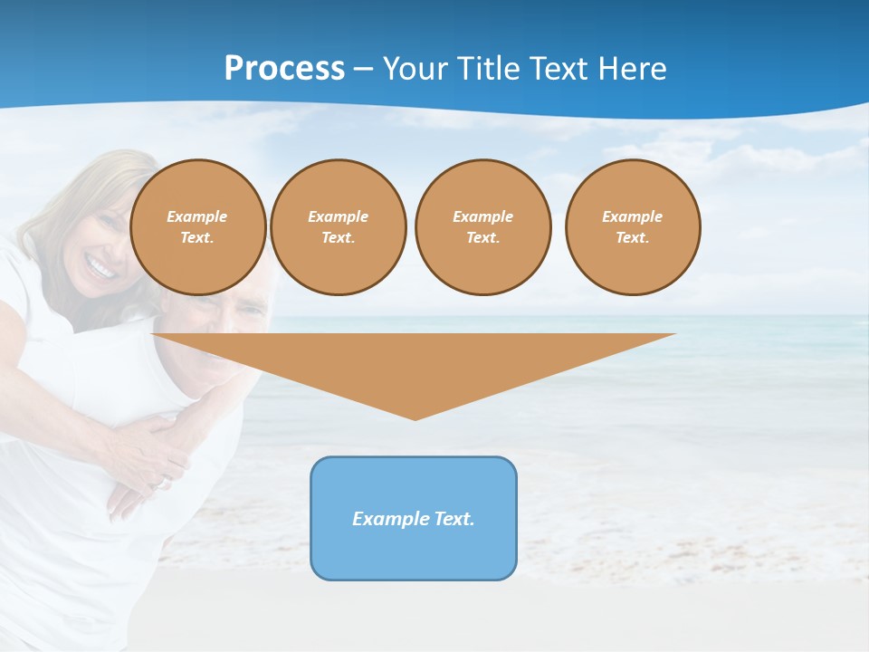 A Man And Woman Are Hugging On The Beach PowerPoint Template