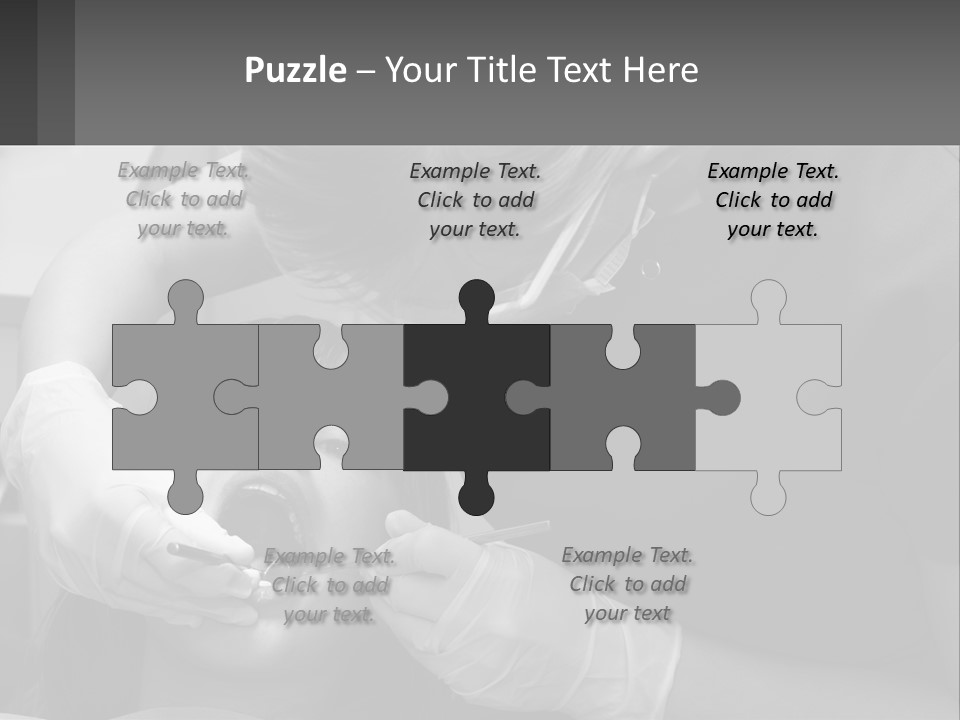 A Young Boy Getting His Teeth Checked By A Dentist PowerPoint Template