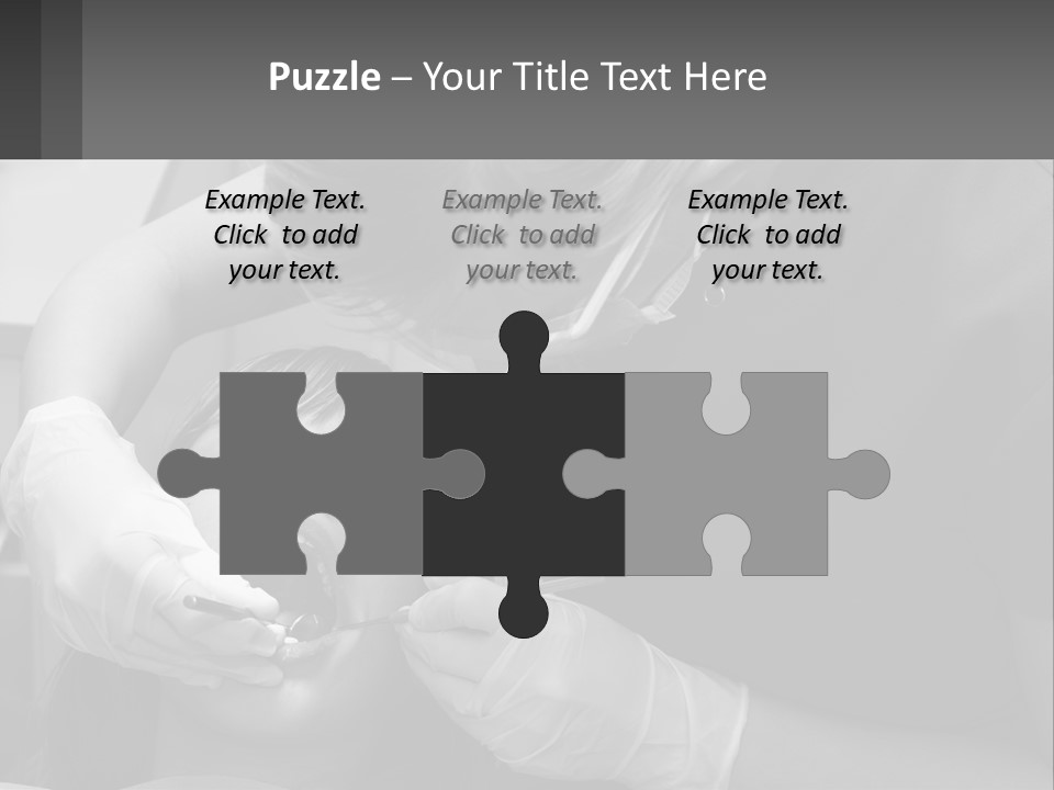 A Young Boy Getting His Teeth Checked By A Dentist PowerPoint Template