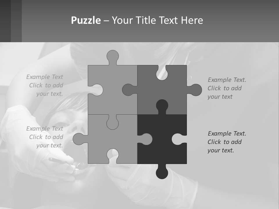 A Young Boy Getting His Teeth Checked By A Dentist PowerPoint Template
