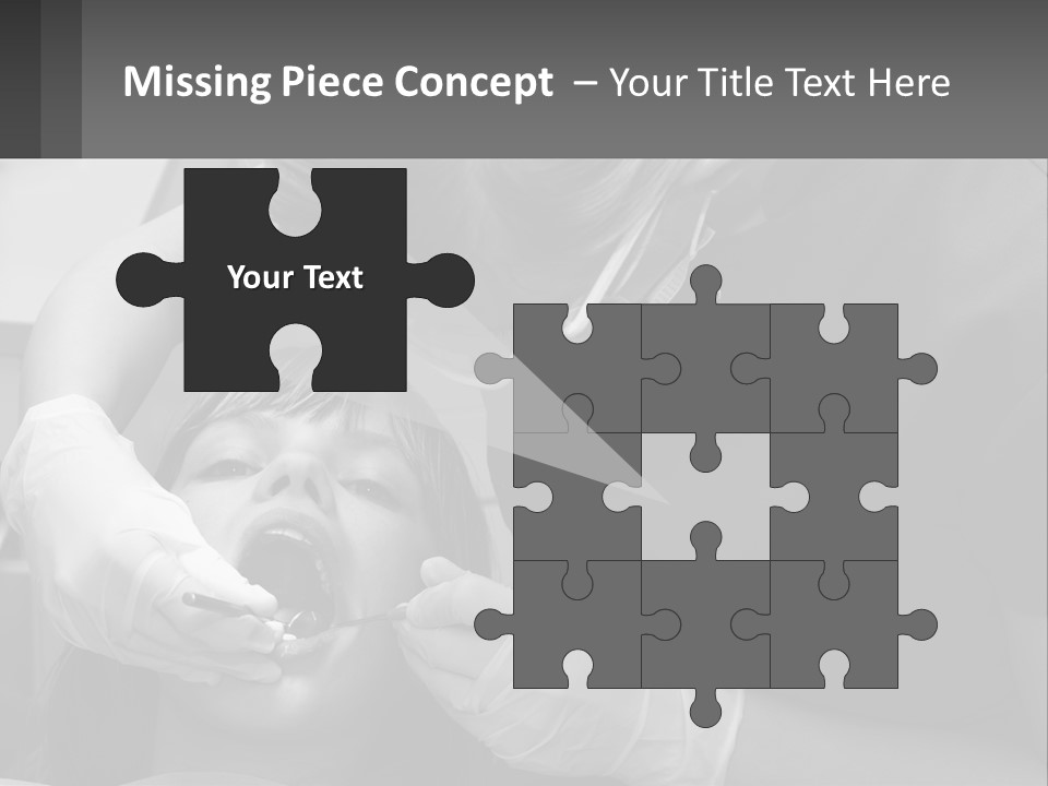 A Young Boy Getting His Teeth Checked By A Dentist PowerPoint Template