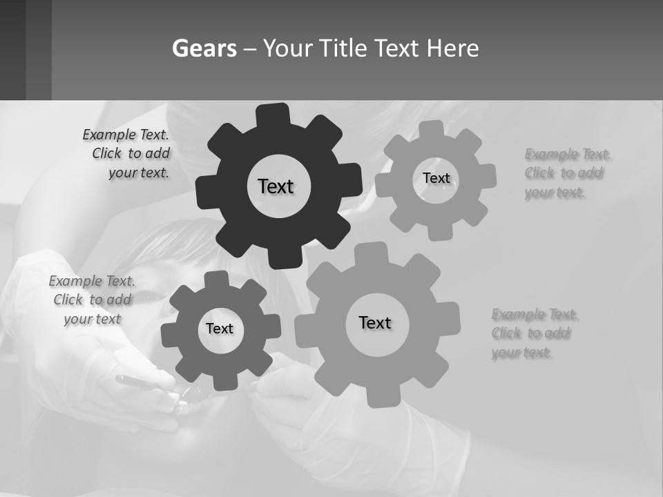 A Young Boy Getting His Teeth Checked By A Dentist PowerPoint Template