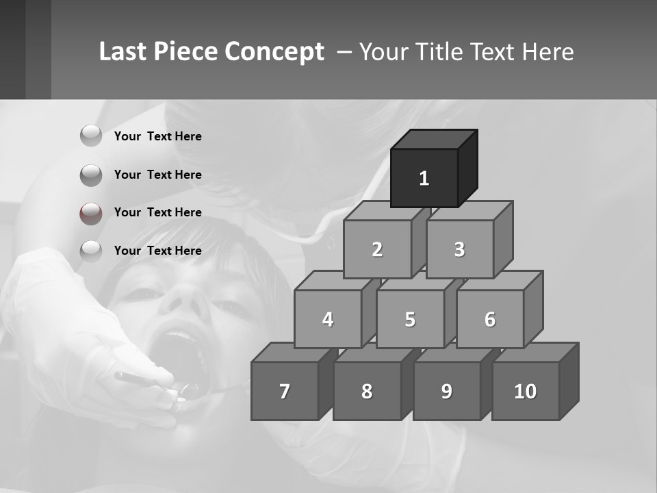 A Young Boy Getting His Teeth Checked By A Dentist PowerPoint Template