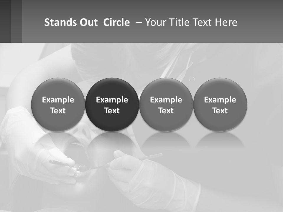 A Young Boy Getting His Teeth Checked By A Dentist PowerPoint Template