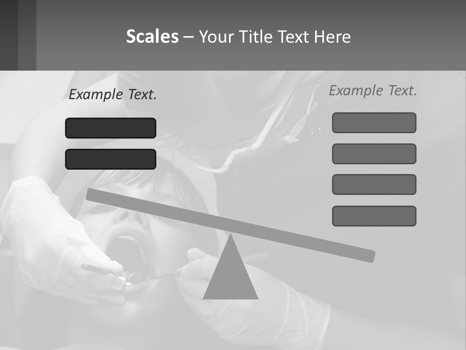 A Young Boy Getting His Teeth Checked By A Dentist PowerPoint Template