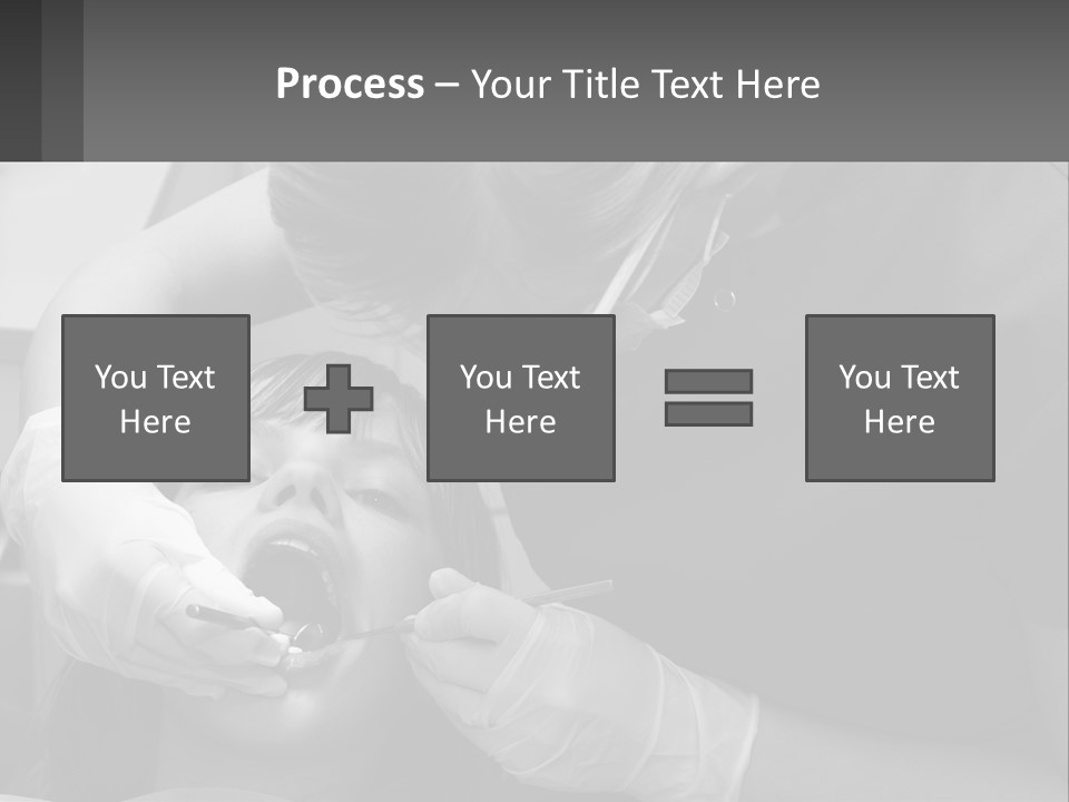 A Young Boy Getting His Teeth Checked By A Dentist PowerPoint Template