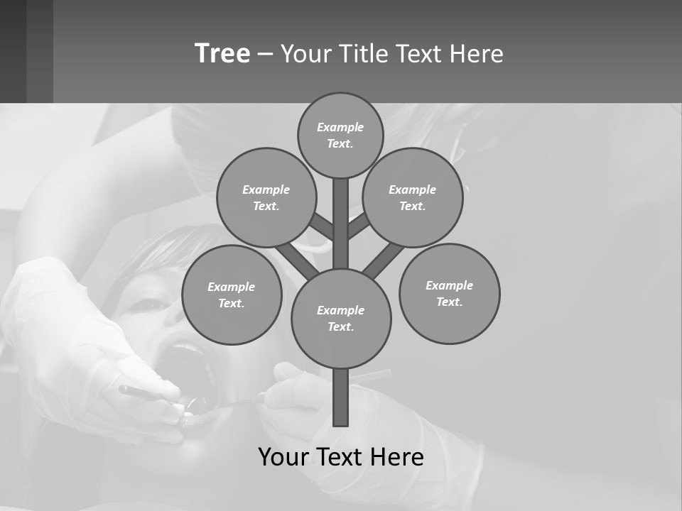 A Young Boy Getting His Teeth Checked By A Dentist PowerPoint Template
