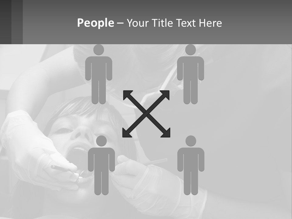 A Young Boy Getting His Teeth Checked By A Dentist PowerPoint Template