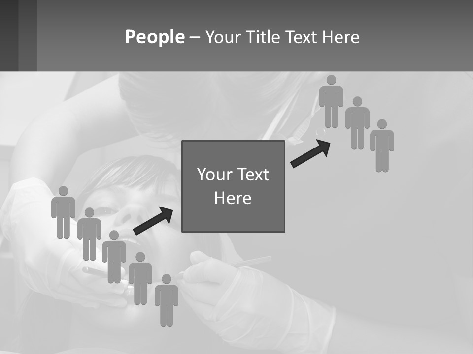 A Young Boy Getting His Teeth Checked By A Dentist PowerPoint Template