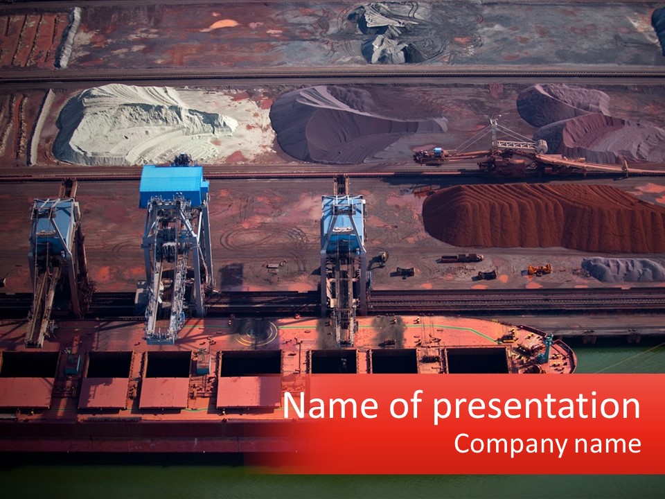 A Picture Of A Train On A Train Track PowerPoint Template