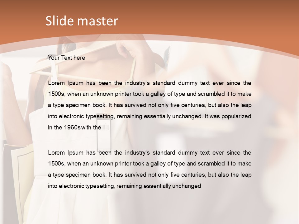 A Woman Is Looking At Her Clothes In The Mirror PowerPoint Template