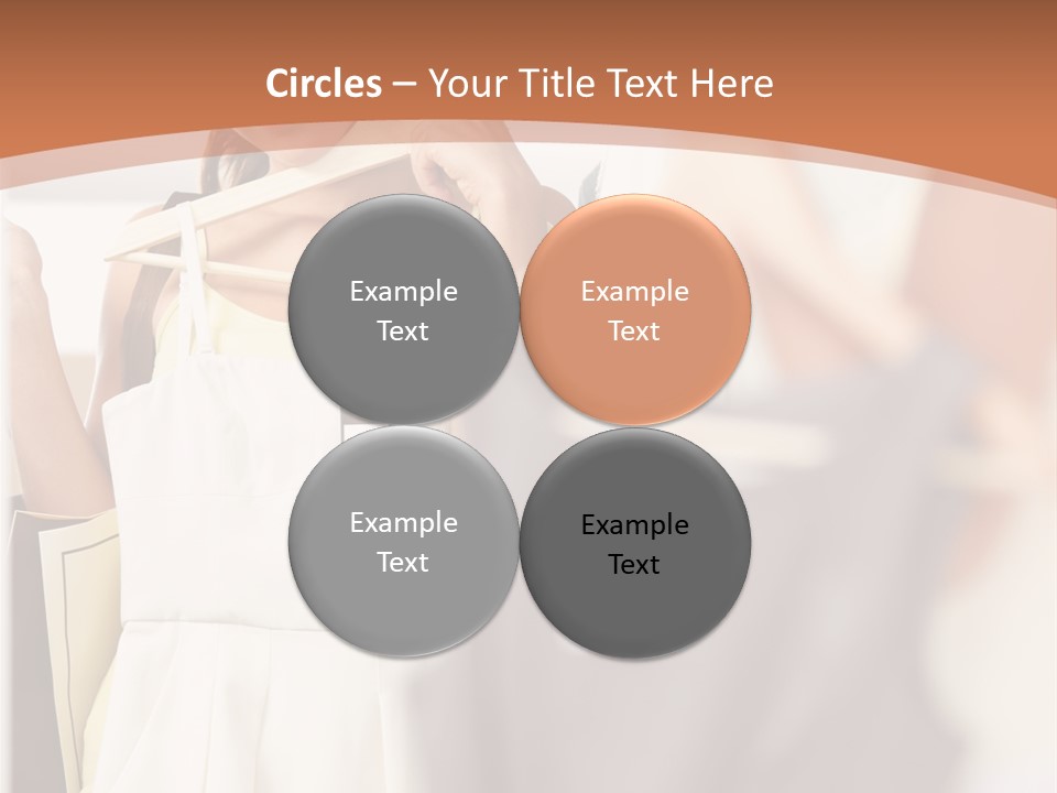 A Woman Is Looking At Her Clothes In The Mirror PowerPoint Template
