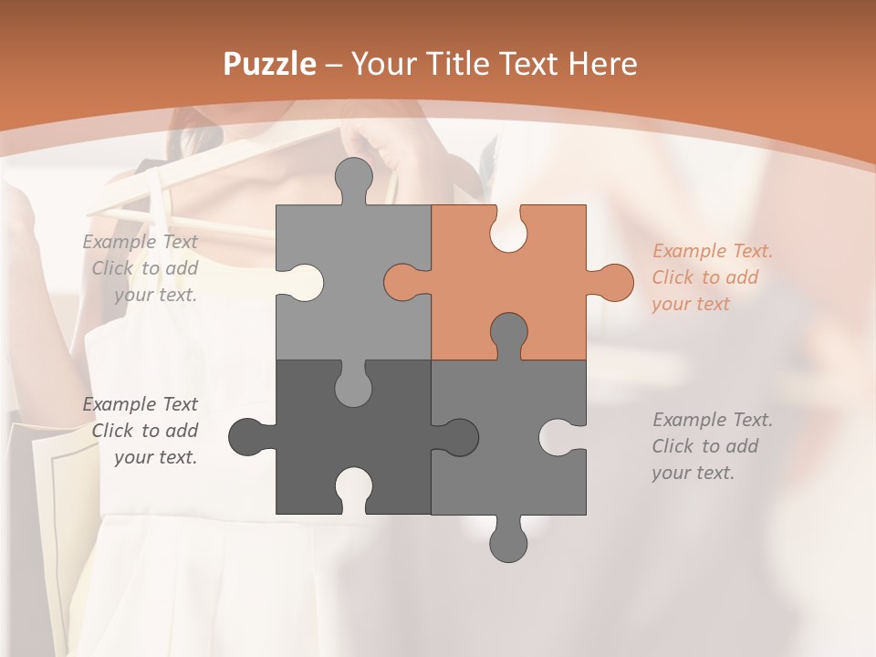 A Woman Is Looking At Her Clothes In The Mirror PowerPoint Template