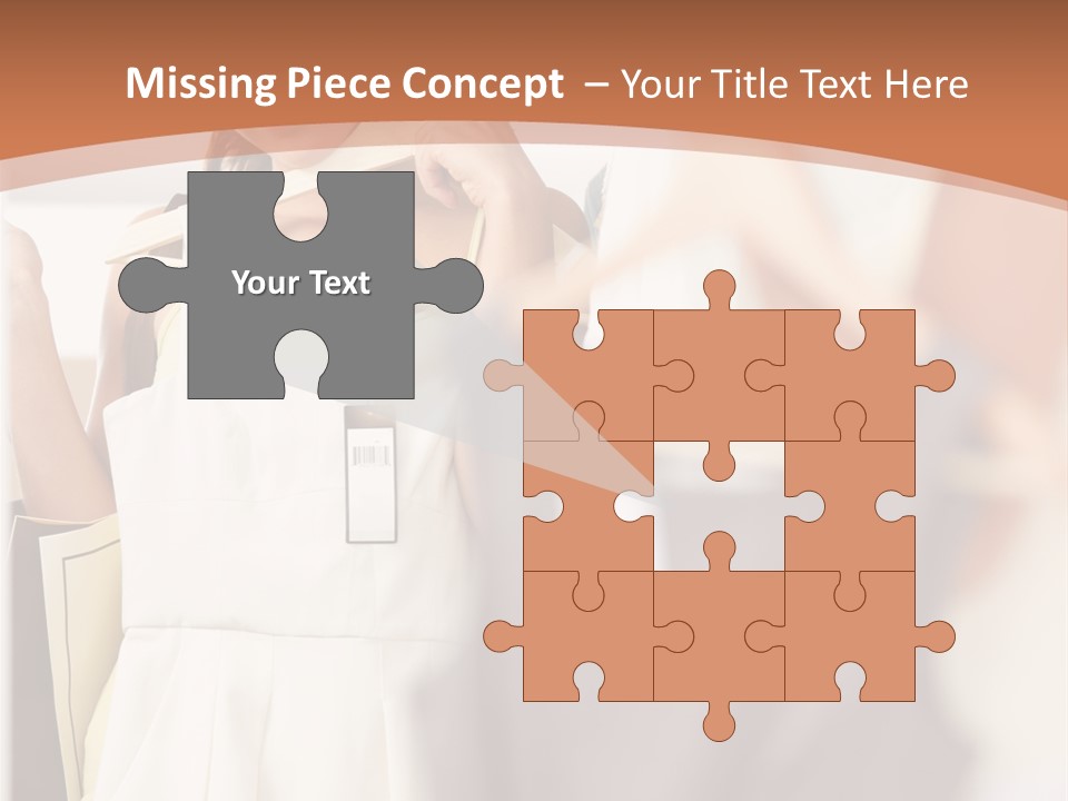 A Woman Is Looking At Her Clothes In The Mirror PowerPoint Template