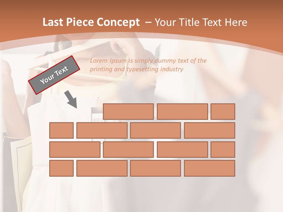 A Woman Is Looking At Her Clothes In The Mirror PowerPoint Template