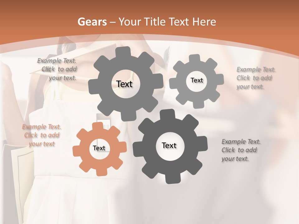 A Woman Is Looking At Her Clothes In The Mirror PowerPoint Template
