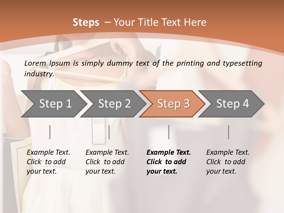 A Woman Is Looking At Her Clothes In The Mirror PowerPoint Template
