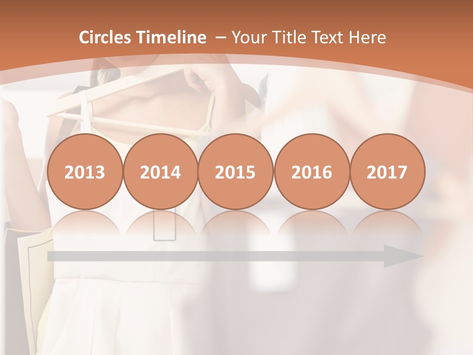 A Woman Is Looking At Her Clothes In The Mirror PowerPoint Template