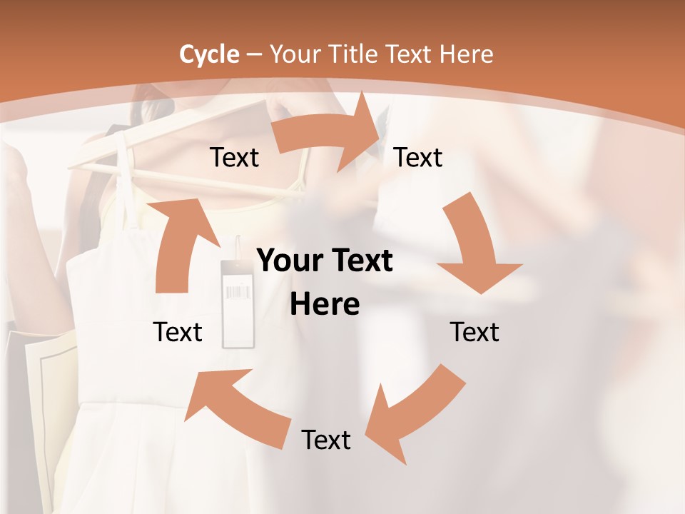 A Woman Is Looking At Her Clothes In The Mirror PowerPoint Template