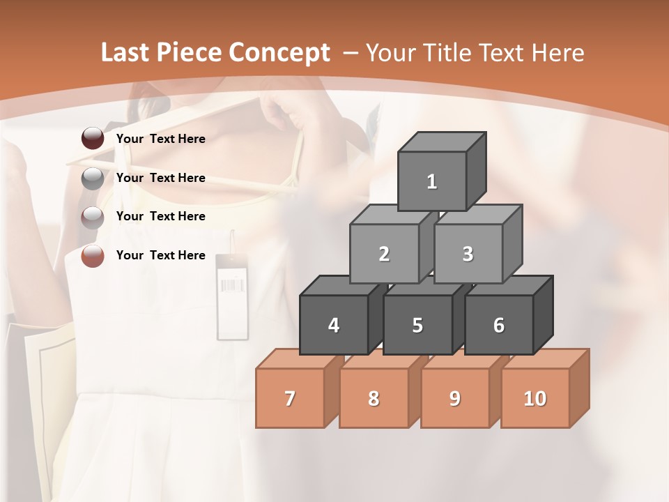 A Woman Is Looking At Her Clothes In The Mirror PowerPoint Template