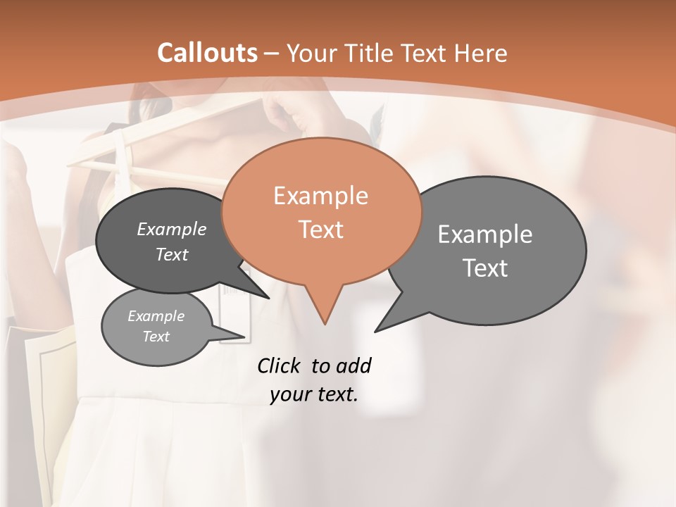 A Woman Is Looking At Her Clothes In The Mirror PowerPoint Template