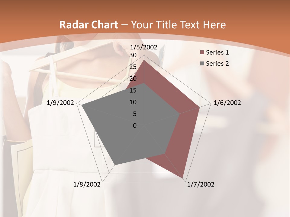 A Woman Is Looking At Her Clothes In The Mirror PowerPoint Template