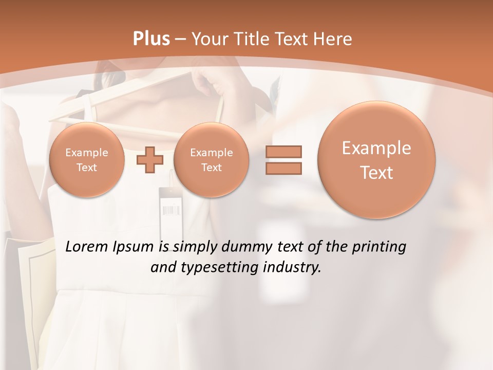 A Woman Is Looking At Her Clothes In The Mirror PowerPoint Template