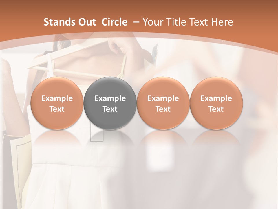 A Woman Is Looking At Her Clothes In The Mirror PowerPoint Template