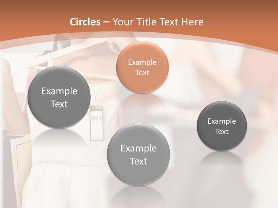 A Woman Is Looking At Her Clothes In The Mirror PowerPoint Template
