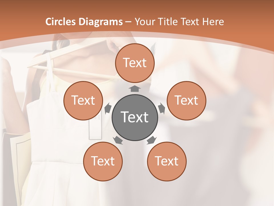 A Woman Is Looking At Her Clothes In The Mirror PowerPoint Template