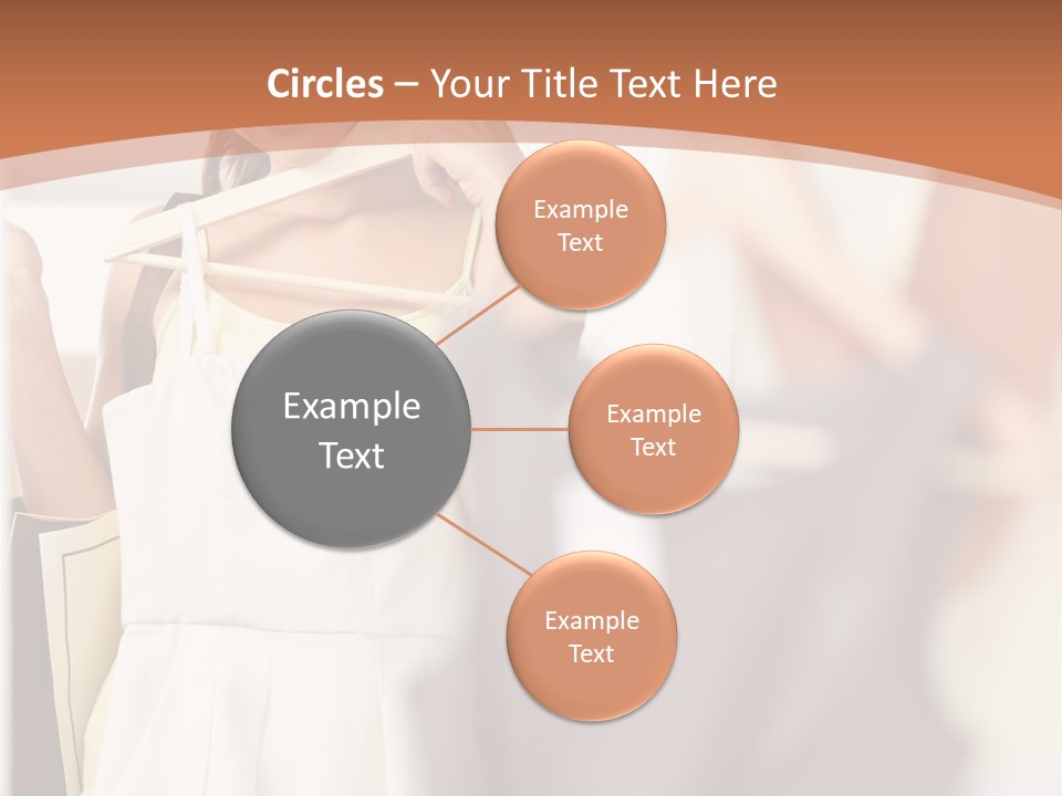A Woman Is Looking At Her Clothes In The Mirror PowerPoint Template