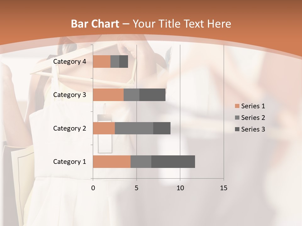 A Woman Is Looking At Her Clothes In The Mirror PowerPoint Template