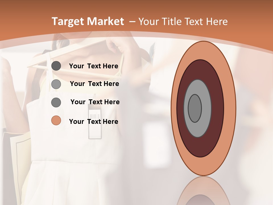 A Woman Is Looking At Her Clothes In The Mirror PowerPoint Template