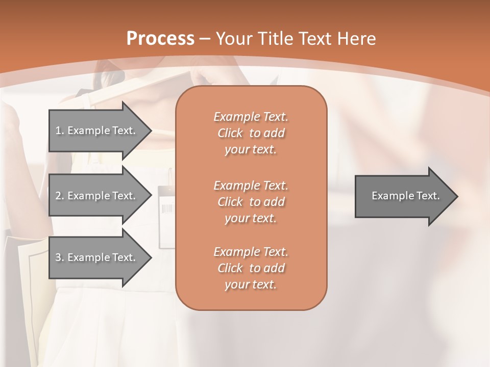 A Woman Is Looking At Her Clothes In The Mirror PowerPoint Template
