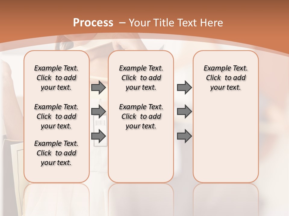 A Woman Is Looking At Her Clothes In The Mirror PowerPoint Template