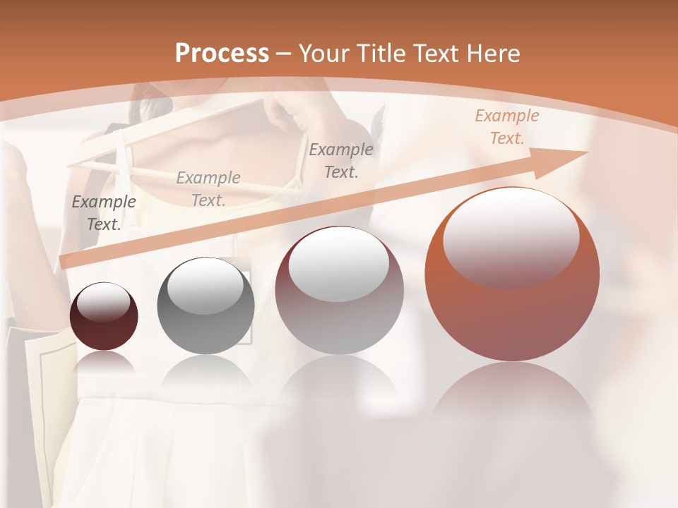 A Woman Is Looking At Her Clothes In The Mirror PowerPoint Template