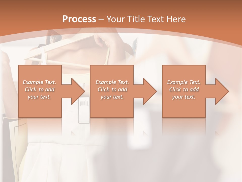 A Woman Is Looking At Her Clothes In The Mirror PowerPoint Template