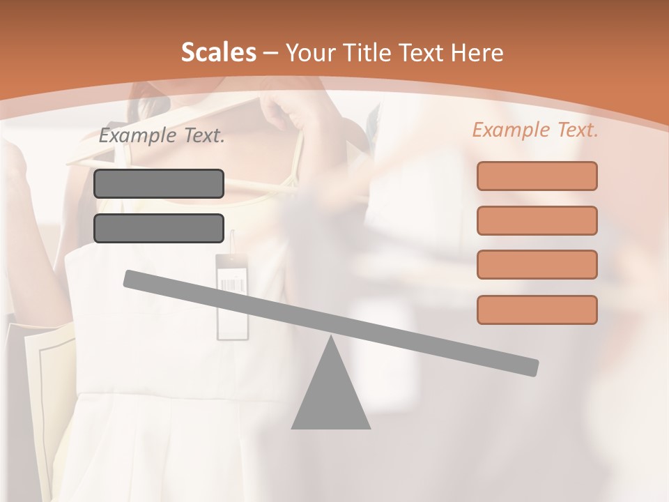 A Woman Is Looking At Her Clothes In The Mirror PowerPoint Template