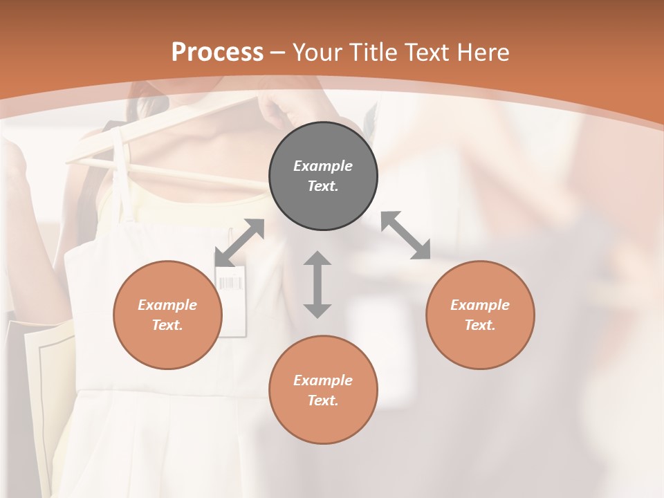 A Woman Is Looking At Her Clothes In The Mirror PowerPoint Template