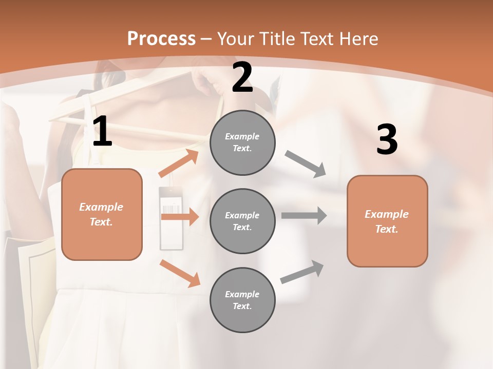 A Woman Is Looking At Her Clothes In The Mirror PowerPoint Template