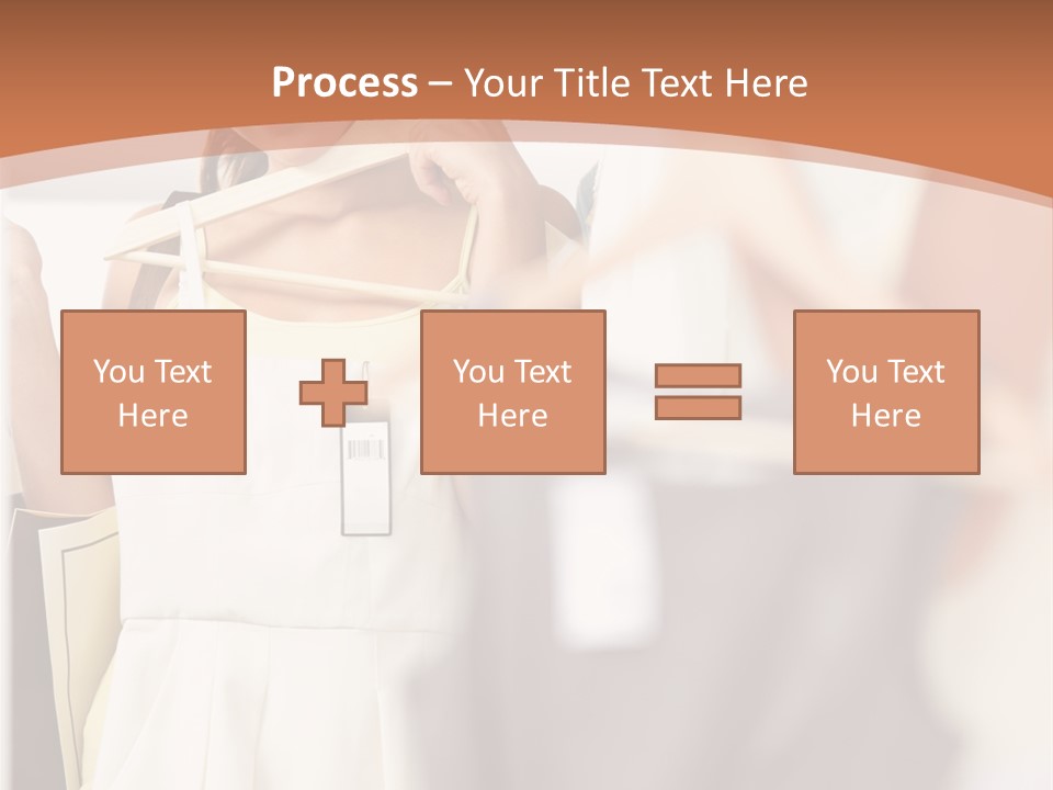 A Woman Is Looking At Her Clothes In The Mirror PowerPoint Template