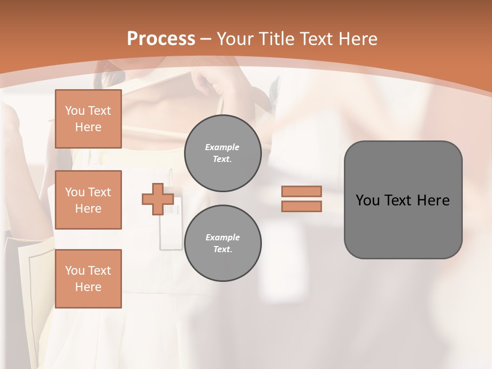 A Woman Is Looking At Her Clothes In The Mirror PowerPoint Template