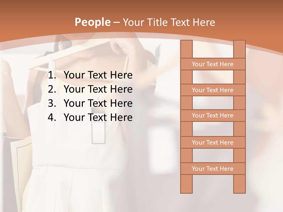 A Woman Is Looking At Her Clothes In The Mirror PowerPoint Template